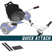 Universal Hoverboard Seat Attachment Adjustable Go Kart Hoverkart Hovercart for Hoverboard (White)