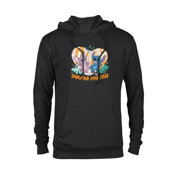 Disney Lilo & Stitch You’re My Fave - Pullover Hoodie for Adults - Customized-Black