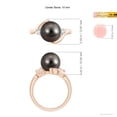 thumbnail image 5 of ANGARA Classic Tahitian Cultured Pearl Bypass Ring in 14K Rose Gold for Women | June Birthstone, Birthday, Anniversary, Jewelry Gift for Women | Pearl Ring, 5 of 9