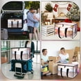 thumbnail image 4 of 6 Pack Clear Heavy Duty Extra Large Moving Bags, Moving Supplies, Moving Boxes, College Packing Storage Boxes (with Lid Replacement) Sturdy Handle Zipper (Clear, 6 Pack), 4 of 7