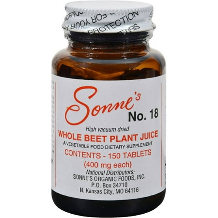 Sonne's Whole Beet Plant Juice, No. 18, 150 CT