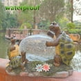 thumbnail image 5 of Solar Powered Turtle Mama and Baby Outdoor Garden Light Decor, Garden Ornament (Turtles Family on a Lawn), 5 of 7