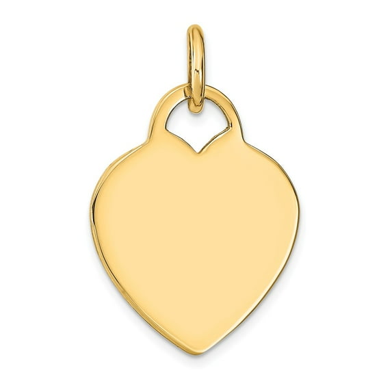 FB Jewels 14K Yellow Gold Heart Disc Charm