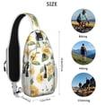 thumbnail image 2 of Sunflower and Truck Design Sling Backpack with Adjustable Strap, Multiple Compartments, Lightweight Durable Crossbody Backpack for Travel and Outdoor Use, 2 of 5