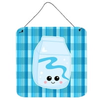 Blue Plaid and Milk Wall or Door Hanging Prints