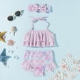 thumbnail image 1 of GYRATEDREAM Toddler Infant Baby Girls Swimsuit Bikini Two Pieces Bathing Suit 12-18 Months, 1 of 8