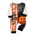 thumbnail image 4 of Ultra Soft Matching Family Halloween Pajamas PJs Set, Spooky Pumpkin Ghost Long Sleeve Top Pants Lounge Sleepwear Outfits, 4 of 4