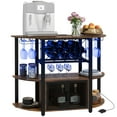 thumbnail image 2 of HOMCOM LED Wine Cabinet with Charging Station, Wine Racks, Glass Holders, 2 of 9