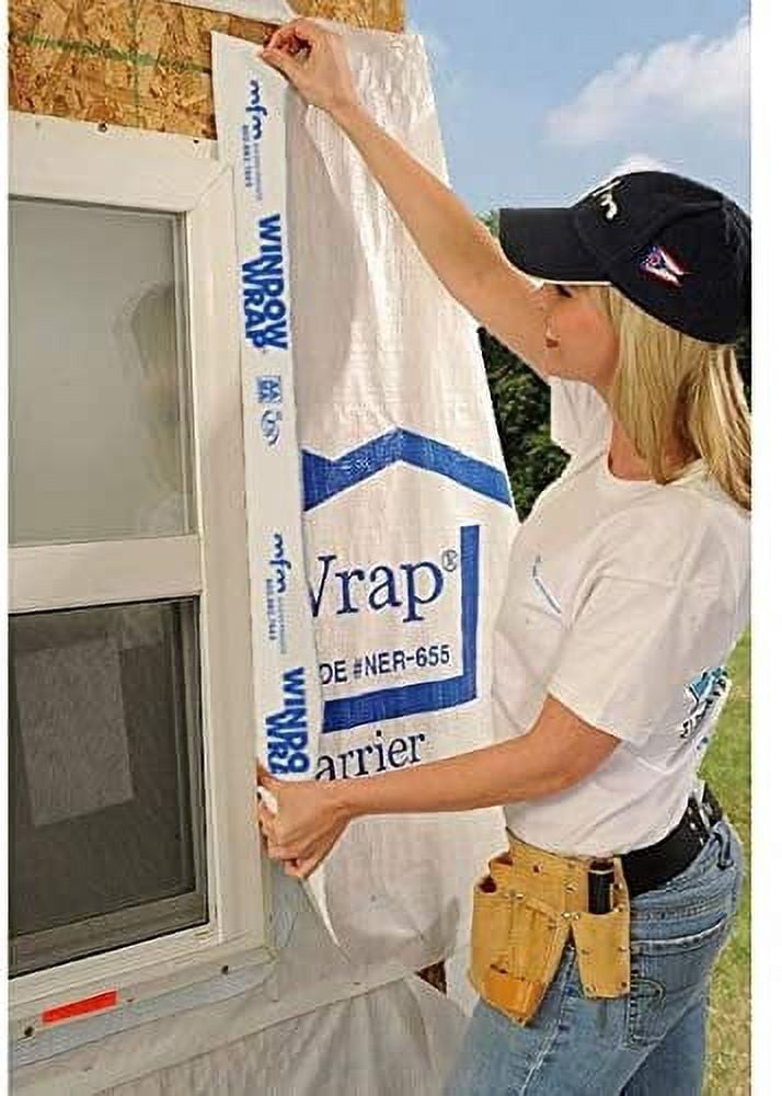 Mfm Building Products WindowWrap Flexible Vinyl Window Wrap - White - Carton of 9, 4 In.