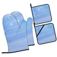 thumbnail image 2 of YFYANG Oven Mitts and Pot Holders Sets 4 Pieces, Non-Slip Heat Resistant Dandelion Pattern Kitchen Glove Pot Mat for Cooking and Baking, 2 of 8