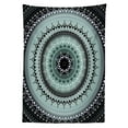 thumbnail image 3 of Ambesonne Tribal Tablecloth Rectangular Table Cover, Vintage Mandala Circles, 60"x90", Blue Black, 3 of 4