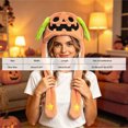 thumbnail image 3 of WXFAZCVU 2 Pieces Halloween Pumpkin Moving Ear Plush Hat Soft Fuzzy Headwear for Holiday Party Fun Dress Up One Size, 3 of 4