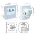 thumbnail image 2 of Mistaha Smart LCD Display Temperature Controller with Keypad Lock - Energy Saving Mode, Timing Mode, Manual Mode - Ideal for Electric Heating and Gas Boiler/Water Heating Control - Child Safety Lock, 2 of 6