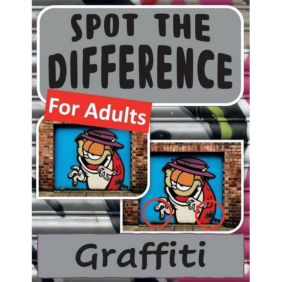 Spot the Difference Book for Adults - Graffiti, (Paperback)