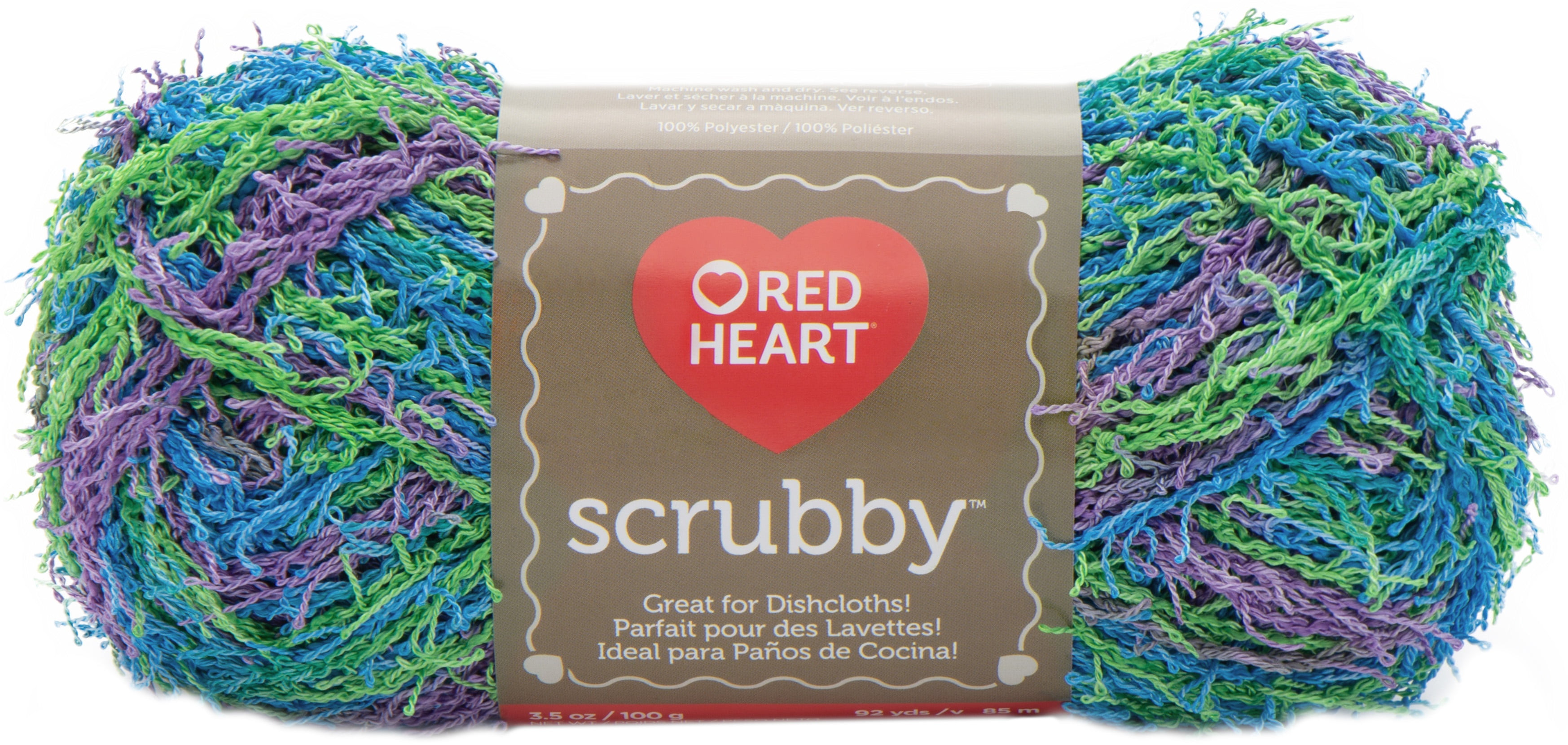 Red Heart® Scrubby™ Yarn, Polyester #4 Medium, 3.5oz/100g, 92 Yards