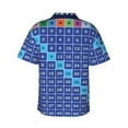 thumbnail image 3 of Uemuo Multiplication Table Printed Regular Fit Short Sleeve Casual Hawaiian Shirt for Men,Aloha shirt,Tropical shirt,Floral print shirt,Vacation Beach shirt-3X-Large, 3 of 9