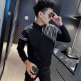 thumbnail image 2 of Camisetas polo para hombre New Rock Tops Calidad Cuello Ropa masculina Raya con cuello Sudaderas con cuello Ropa de calle original Emo A, 2 of 5