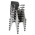 thumbnail image 5 of KFI Studios KOOL Armless Stacking Chair with Casters, Peri Blue, White Seat, 5 of 5