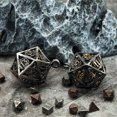 thumbnail image 7 of Haxtec 6mm Mini DND Dice Set With Hollow Dice Case Necklace Cool Keychain Dice-Antique Copper Black Gold Cage, 7 of 7