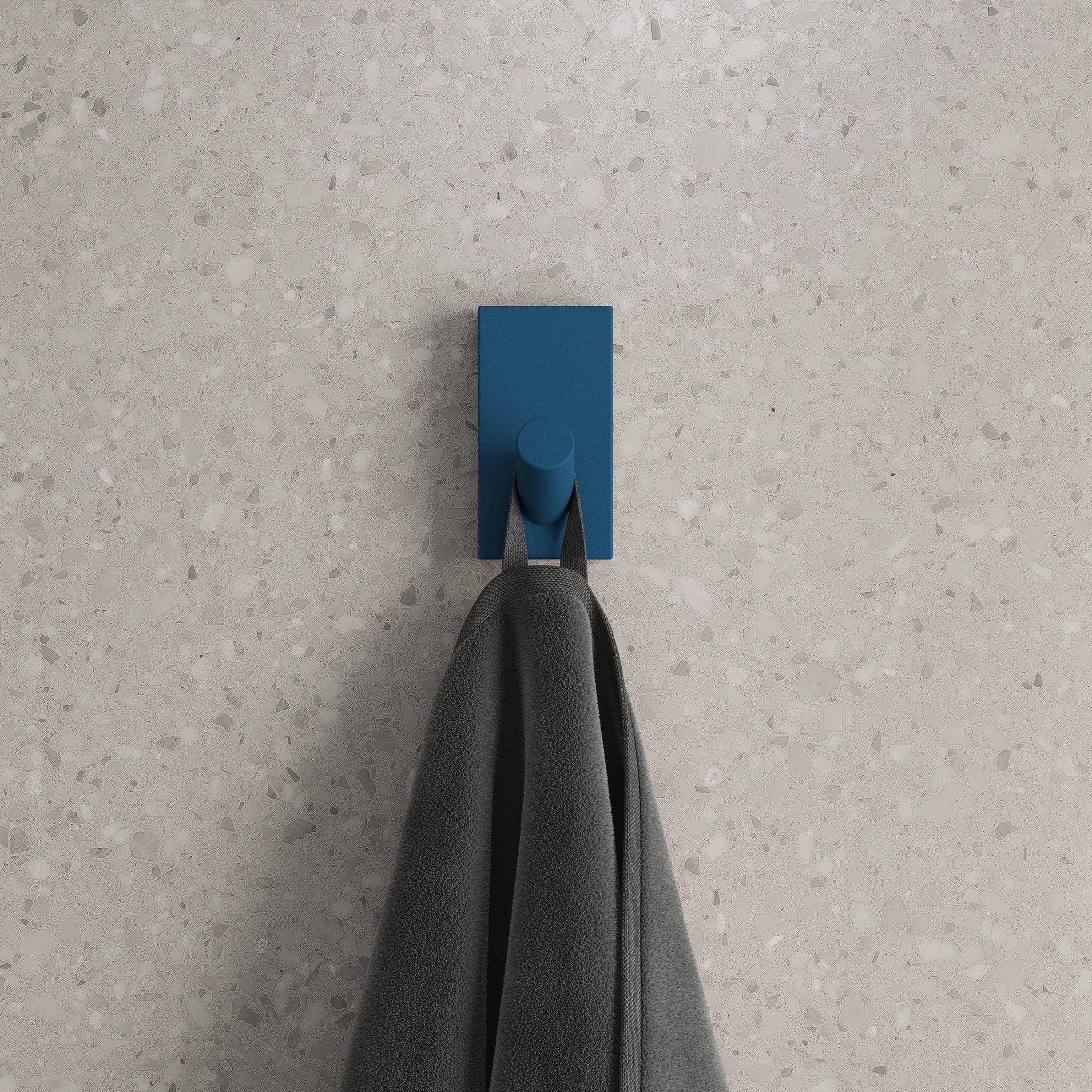 Monaco Concrete Bathroom Robe Hook in Royal Blue
