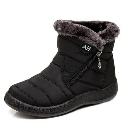 

Womens Warm Faux Fur Lined Winter Snow Boots Waterproof Ankle Boots Outdoor Booties Comfortable Shoes for Women