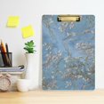 thumbnail image 5 of FMSHPON 3D Blue Almond Flower Clipboard Hardboard Wood Nursing Clip Board and Pull for Standard A4 Letter 13x9 inches, 5 of 7