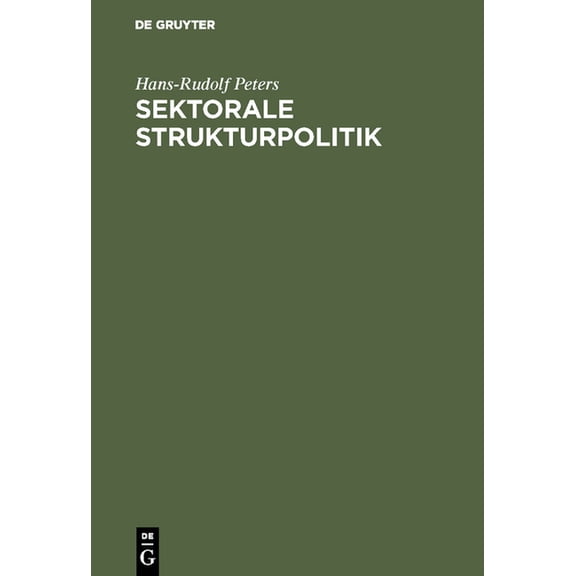 Sektorale Strukturpolitik, (Hardcover)