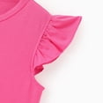 thumbnail image 3 of PatPat Girls Outfits 2 Piece Outfit Set Ruffle Sleeve Top Floral Shorts Girls Summer Clothes Kids Clothing Set Sizes 5-12Y, 3 of 10