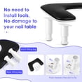 thumbnail image 3 of Reposabrazos para manicura LIONVISON, ajustable en forma de U, de piel negra, 3 of 6