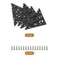 thumbnail image 3 of Uxcell 8pcs Vintage Flat Corners Bracket with Screw for Box Cupboard Furniture, Black, 3 of 5