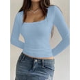 thumbnail image 6 of Women Y2k Retro Long Sleeve Shirt Top Slim Fit Lace Trim T-Shirt Harajuku Fairy Aesthetic Tee Tops Streetwear S, 6 of 8