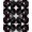 Black White Red, Pattern 18, variant on ODIKA Music Retro Note Record Album Round Repeating Circle Movie Vinyl Stain Resistant Low Profile for Dorm Room, Small Living Apartment