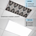 thumbnail image 4 of Black White Boho Fluorescent Light Covers, Modern Western Aztec Abstract Geometric Magnetic Light Covers for Ceiling Lights, Fluorescent Ceiling Shade for Classroom Bedroom Office 4x2Ft x 1PCS, 4 of 8