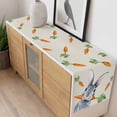thumbnail image 4 of Grey Bunny Easter Table Runner - 90 Inch Long, Kitchen Dining Table Runner Dresser Scarves, Rabbits Spring Botanical Carrots Farmhouse Decor for Coffee Tables Wedding Party Banquet, 4 of 8