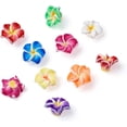 thumbnail image 3 of PEACNNG 200pcs 15x8mm Polymer Clay Loose Beads Random Mixed Colors 5pcs Floral Petal Beads Side Drilled Hole for Jewelry Making, 3 of 5