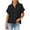 B106 Black short sleeve shirts for women Clearance Under $5, variant on Cagogo Women Tee Shirts Summer Under $10 Casual V Neck Short Sleeve Button Down Cotton Linen Collared Tunic Tops Trendy Spring Tshirts Outfits Birthday Gifts