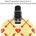 thumbnail image 4 of Square 2Pack PU Leather Heart Arrow Cruise Luggage Tag with Privacy Cover and Name ID Tag for Travel Handbags Backpacks Luggage Tags, 4 of 6