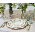 thumbnail image 6 of " OCCASIONS " 80 Plates Pack,(40 Guests) Heavyweight Wedding Party Disposable Plastic Plates Set -40 x 10.5'' Dinner + 40 x 8'' Salad/Dessert Plate (Imperial Ivory and Gold), 6 of 11