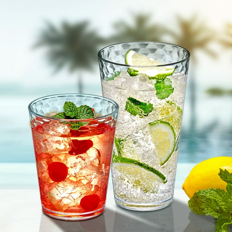 20 Oz Clear Drinking Glasses Amazing Abby Clear Plastic Tumblers - Set Of  8, 20-Ounce, Shatter-Proof, BPA-Free, Dishwasher Safe Dishwasher Safe  Tumblers