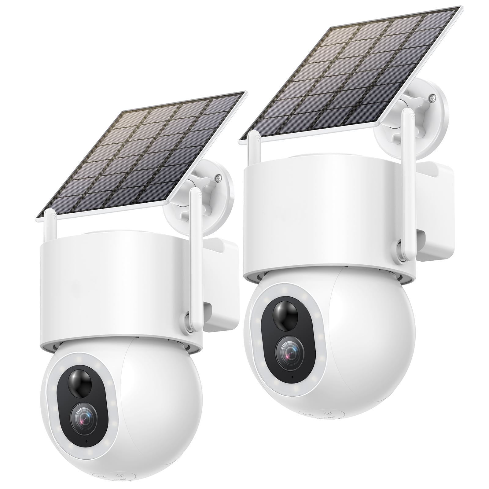 AOSU 3K/5MP Security Cameras Wireless Outdoor,Solar Powered 400-Lumen Spotlight Camera,360°Pan/Tilt Surveillance,Night Vision,2.4G WiFi Camera,Auto Tracking,AI Human/Vehicle/Pet Detection-2 Pack