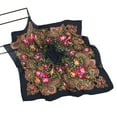 thumbnail image 4 of vbnergoie Women Lady Flowers Printing Scarf Vintage Bandanas Hair Scarfs For Islam Women Folk-Custom Scarf Neckerchief Wrap Shawl Travel Neck Wrap Oblong Silk Scarf Cotton Scarf for, 4 of 5