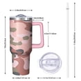 thumbnail image 2 of Camouflage 40oz Tumbler– Stainless Steel Insulated Tumbler with Handle and Straw, Large Capacity Travel Cup for Hot & Cold Drinks, 2 of 6