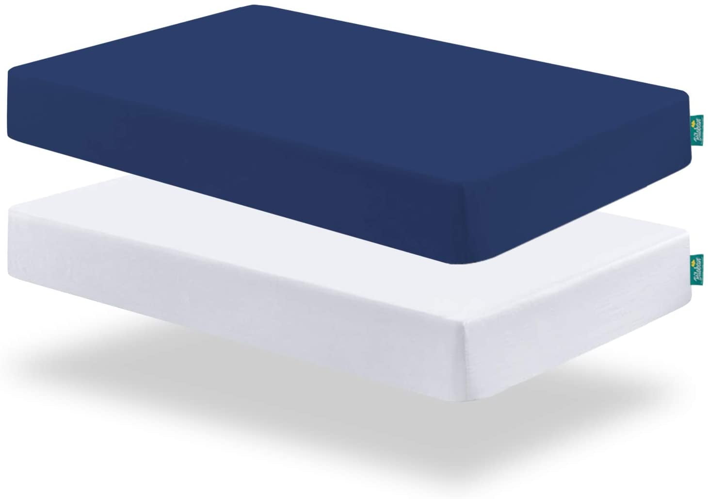 Biloban 28 x 52 Crib Sheet Fitted 2 Pack, Breathable Cozy Hypoallergenic Baby Crib Sheets For