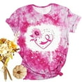 thumbnail image 4 of Alkepwun Pink Ribbon Shirts for Women Short Sleeve Breast Cancer Shirt Inspirational Breast Cancer Awareness Gifts Halloween Pumpkin Ghost Flower Printed Graphic Tees Tops,S-5XL, 4 of 7