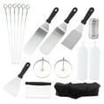 thumbnail image 1 of Matsuzay Kit de herramientas para plancha de 17 piezas, accesorios para plancha de acero inoxidable de alta resistencia, herramientas Teppanyaki perfectas Utensilios de cocina Matsuzay HA017542-00, 1 of 1