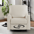thumbnail image 5 of Harkawon Swivel Rocker Recliner Chair, Glider Rocker Recliner, Rocking Chair Nursery, Fabric Chair with High Back, Deep Seat, for Living Room, Bedroom, Beige, 5 of 5