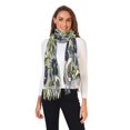 thumbnail image 2 of FORMRS Womens Scarf Winter Soft Long Big Warm Shawls Wrap Tassel Scarves, Green Floral, 2 of 9