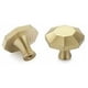 thumbnail image 1 of 10 pomos de latón cepillado, pomos dorados para cajones para armario, armario, baño, baño y cocina, 25 x 20 mm estilo octágono B, 1 of 5