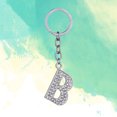 thumbnail image 2 of Simple Stylish Letter Key Chain Metal Rhinestones Key Ring Alphabet Keychain Bag Pendant Charm Birthday Gift (Letter B), 2 of 8