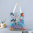 thumbnail image 2 of Mermicorno Starfall-theme canvas Tote Bag for Women Aesthetic Shopping Grocery Reusable Bags with Inner Zipper Women Gift 13.8 x 15.8 inches（35x40cm）, 2 of 6